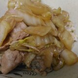 白菜と豚肉の生姜風味丼